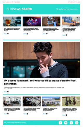 Cover of Euronews Health (English) Compiled Edition