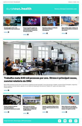 Cover of Euronews Health (Portuguese)