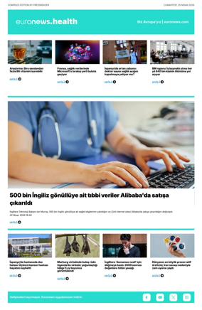 Cover of Euronews Health (Turkish) Compiled Edition