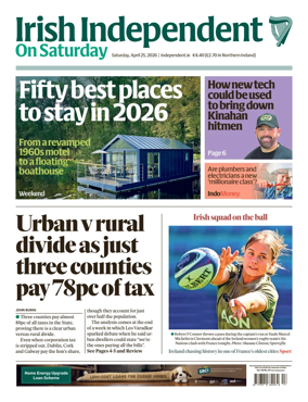 Cover of Irish Independent