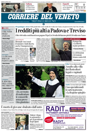 Cover of Corriere del Veneto (Treviso e Belluno)