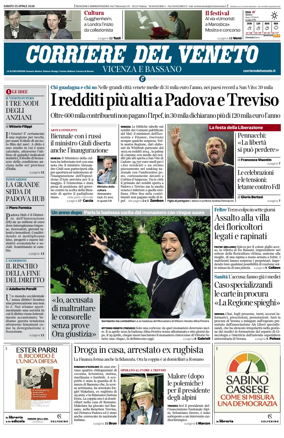 Cover of Corriere del Veneto (Vicenza e Bassano)