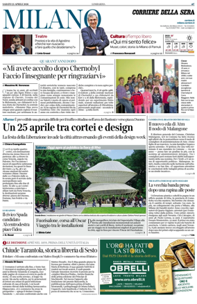 Cover of Corriere della Sera (Milano)