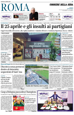 Cover of Corriere della Sera (Roma)