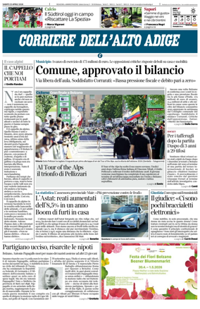Cover of Corriere dell'Alto Adige