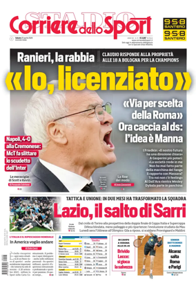 Cover of Corriere dello Sport (Lazio)
