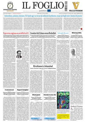 Cover of Il Foglio Quotidiano