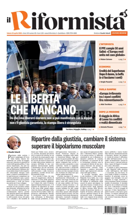 Cover of Il Riformista (Italy)