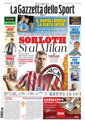 Cover of La Gazzetta dello Sport - Roma