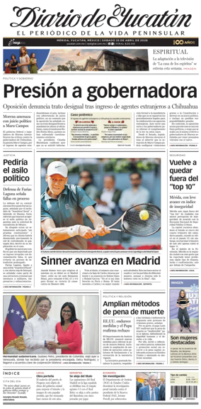 Cover of Diario de Yucatan