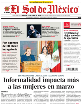 Cover of El Sol de Mexico