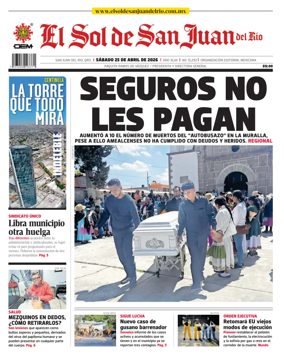 Cover of El Sol de San Juan del Rio