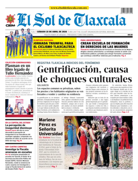 Cover of El Sol de Tlaxcala