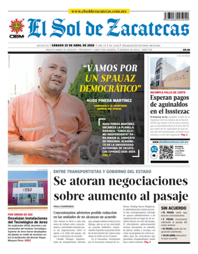 Cover of El Sol de Zacatecas