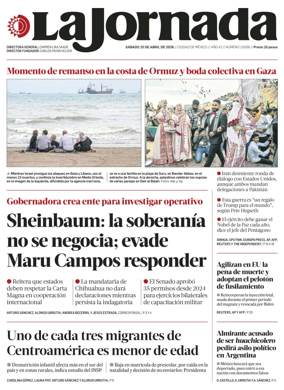 Cover of La Jornada