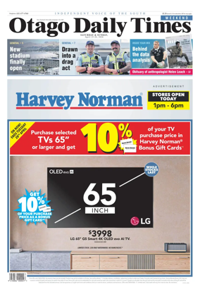 Cover of Otago Daily Times