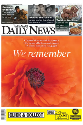 Cover of Taranaki Daily News