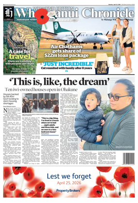 Cover of Whanganui Chronicle
