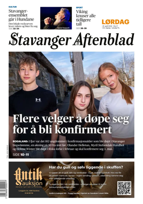 Cover of Stavanger Aftenblad