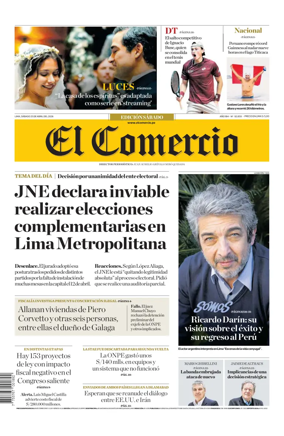 Cover of Diario El Comercio