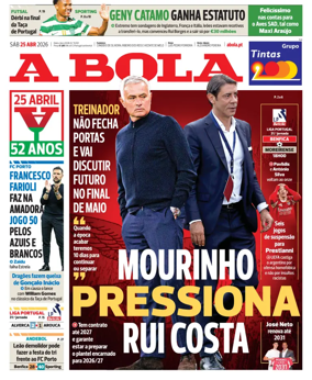 Cover of A BOLA (Portuguese)