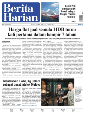 Cover of Berita Harian