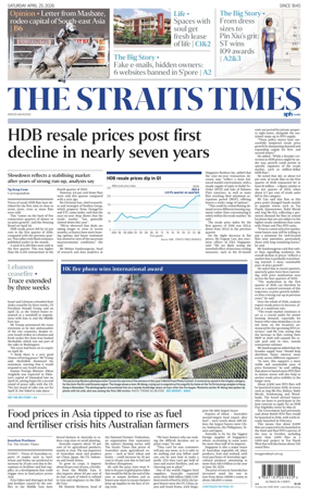 Cover of The Straits Times