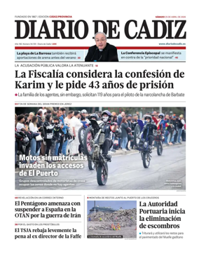 Cover of Diario de Cadiz