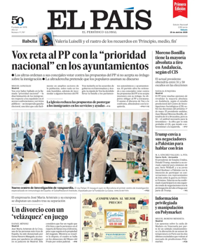 Cover of EL PAIS primera edicion