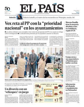 Cover of El Pais Madrid