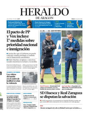 Cover of Heraldo de Aragon
