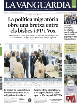 Cover of La Vanguardia (Catalonia - 1st edition)