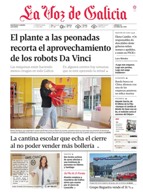 Cover of La Voz de Galicia (A Coruna)
