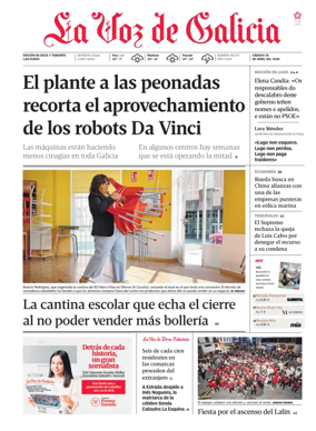 Cover of La Voz de Galicia (Deza)