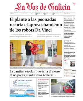 Cover of La Voz de Galicia (Pontevedra)