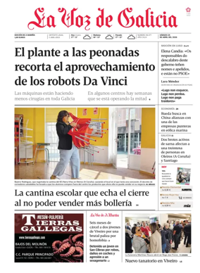 Cover of La Voz de Galicia (Viveiro)
