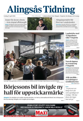 Cover of Alingsas Tidning