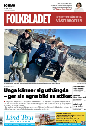 Cover of Folkbladet Vasterbotten