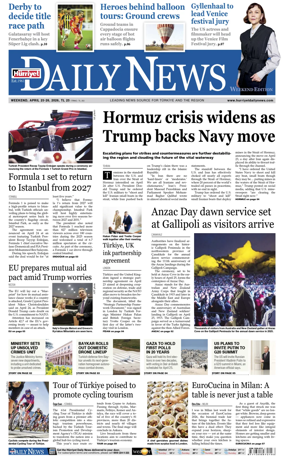 Cover of Hurriyet Daily News & Economic Review