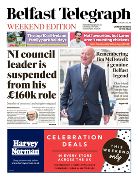 Cover of Belfast Telegraph
