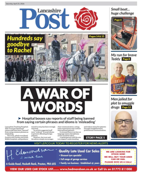 Cover of Lancashire Evening Post