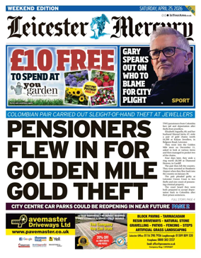 Cover of Leicester Mercury