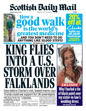 Cover of Scottish Daily Mail