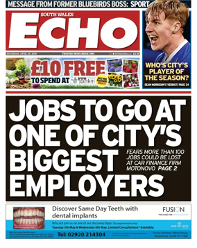 Cover of South Wales Echo