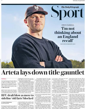 Cover of The Daily Telegraph - Sport Saturday