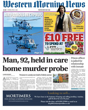 Cover of Western Morning News (Saturday)