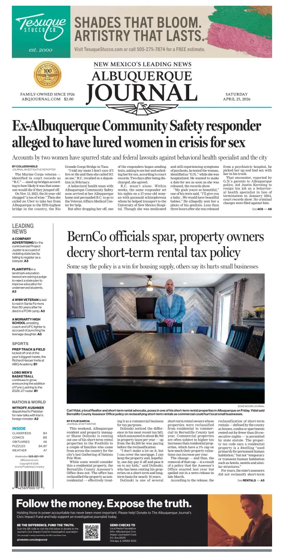 Cover of Albuquerque Journal