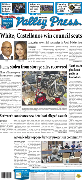 Cover of Antelope Valley Press