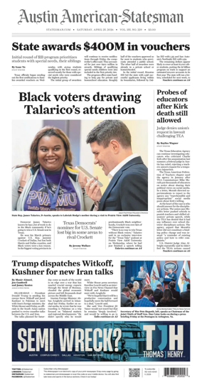 Cover of Austin American-Statesman
