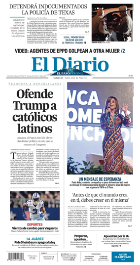 Cover of El Diario de El Paso